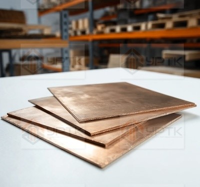 Медная пластина луженая М1, 1×10×30мм