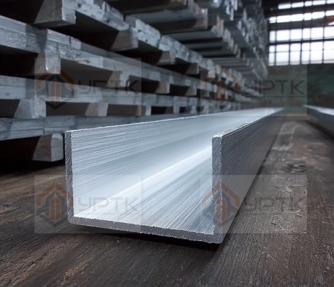 Швеллер алюминиевый 6060 T6, 10×10×2мм