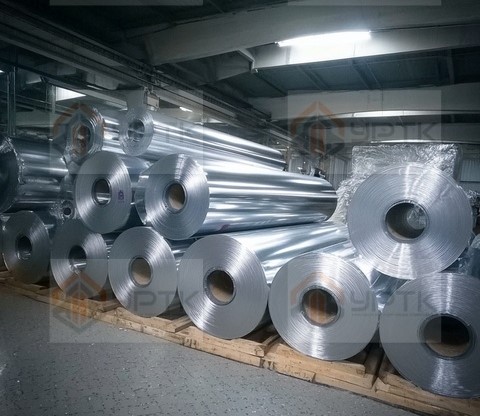 Фольга алюминиевая мягкая х/к 1050М, 0,007×1000×30000мм
