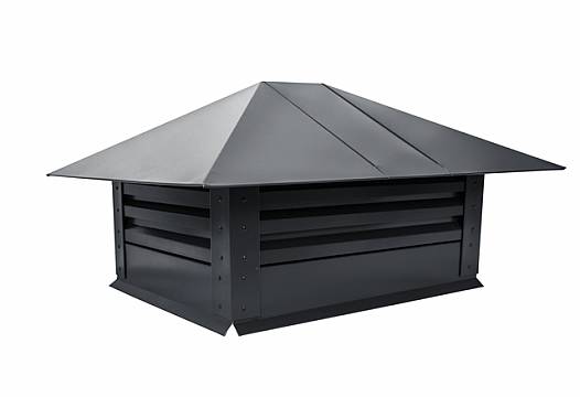 Дымник с жалюзи оцинкованный 0,55х520х520 мм RAL 8017 (Шоколадно-коричневый)