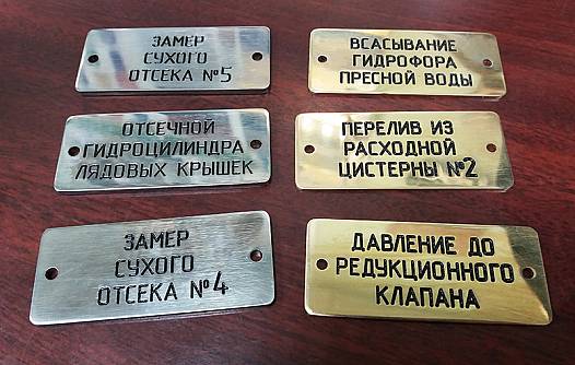 Планка отличительная латунная прямоугольная ИТШЛ.758011.008 (ГС 37-79-29) ЛС59-1 III 30х90 мм